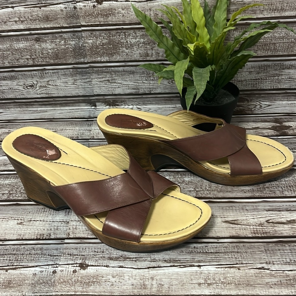 DANSKO Brown Sophie Cross over Leather Women's Sandals Size EU 41 US 10.5-11 - Picture 4 of 14